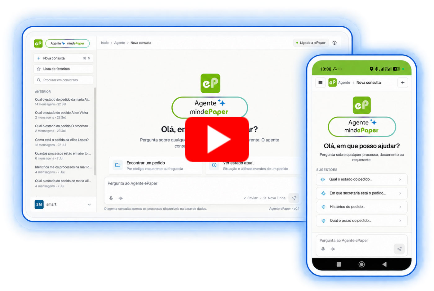 Fale com o Agente ePaper IA:  A informação urbanística à distância de uma pergunta!